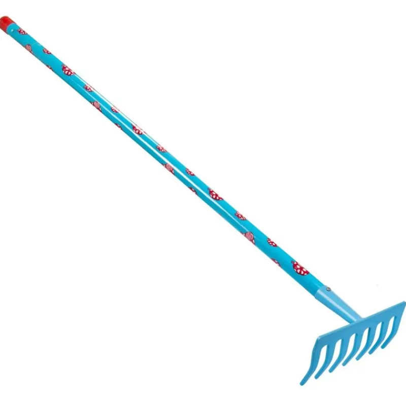 Rastrello 78 cm 7 denti colore azzurro KIDS GARDEN-Stocker Sale