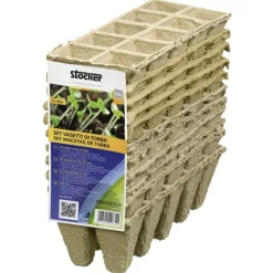 Set vasetto in fibra di torba 22 x 8 x h6 cm-Stocker Outlet