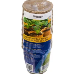 Vasetto in fibra di torba rotondo Ø6 x h6 cm-Stocker New