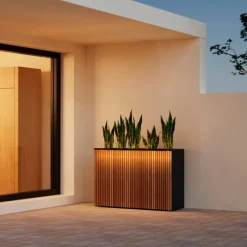 Supporto Magnetico per Luci colore Antracite per Fioriere DECO 120x7x3cm-Herstera Best