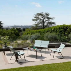 Tavolino basso quadrato VENCE LFM5277 Titane/Titane-LaFuma Sale