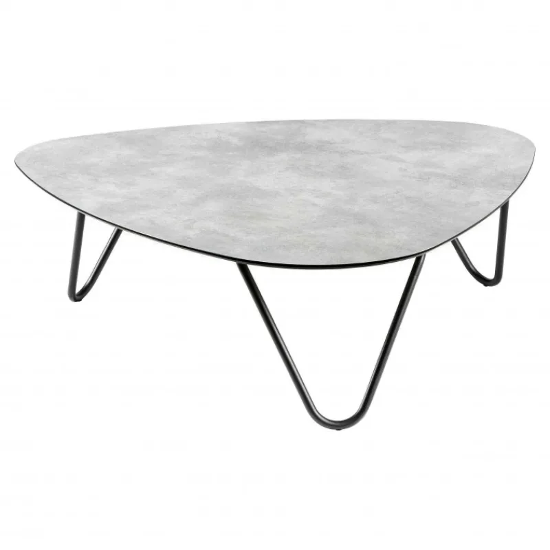 Tavolo Basso COCOON ALLURE 96 x 102 cm LFM2717 Ciment/Noir-LaFuma Best