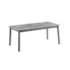 Tavolo da giardino allungabile ORON 170/205x100 cm LFM5322 Ciment/Titane-LaFuma Discount