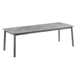 Tavolo da giardino allungabile ORON 170/205x100 cm LFM5322 Ciment/Titane-LaFuma Discount