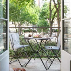 Tavolo da giardino pieghevole BALCONY 70x70 cm LFM5357 CB Titane/Titane-LaFuma