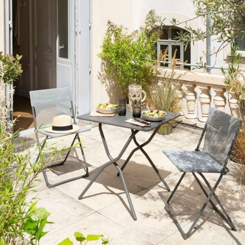 Tavolo da giardino pieghevole BALCONY 70x70 cm LFM5357 CB Titane/Titane-LaFuma