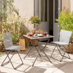 Tavolo da giardino pieghevole BALCONY 70x70 cm LFM5357 CB Titane/Titane-LaFuma