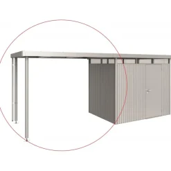 Tettoia Laterale L per Casetta in Metallo HIGHLINE-Biohort Discount