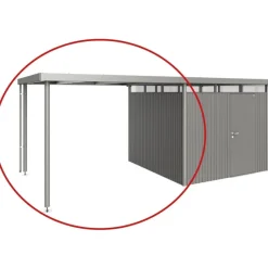 Tettoia Laterale L per Casetta in Metallo HIGHLINE-Biohort Discount