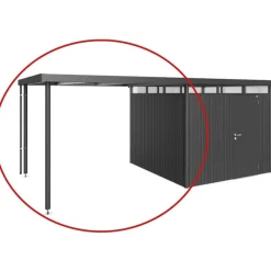 Tettoia Laterale L per Casetta in Metallo HIGHLINE-Biohort Discount
