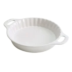 Tortiera Tonda 36 cm Bianca in Ceramica-Staub Online