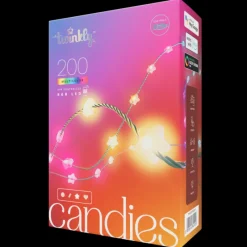 CANDIES a Stella Luci di Natale Smart 200 Led RGB II Generazione Cavo Verde-Twinkly Online