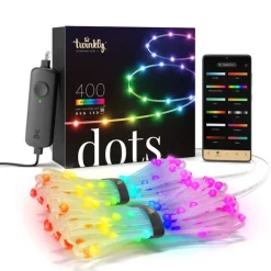 DOTS Striscia 20 m 400 Led RGB BT + WiFi Cavo Trasparente-Twinkly