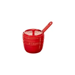 Zuccheriera con Cucchiaio 9 cm Rossa in Ceramica-Staub Outlet